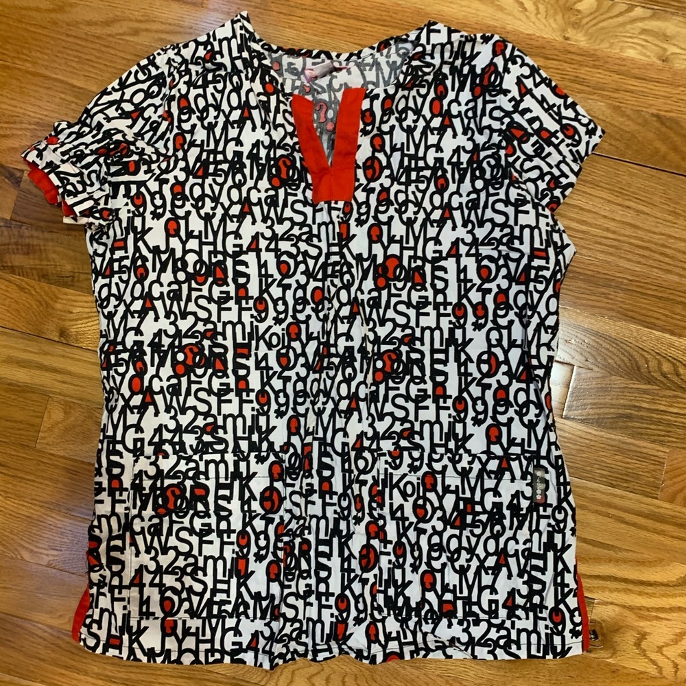 Koi Scrub Top